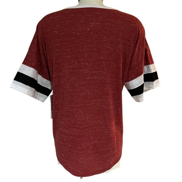 Indiana Hoosiers Colosseum Adventure Red SS Scoop Neck T Shirt Women's M NEW - Picture 6 of 7